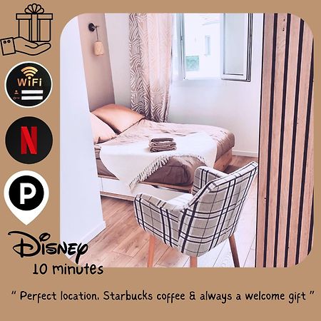 ביוסי-סיינט-ג'ורג' Studio Easy Check-In 8 Mins Disneyland 35 Mins Paris Free Starbucks Coffee Parking Wifi מראה חיצוני תמונה