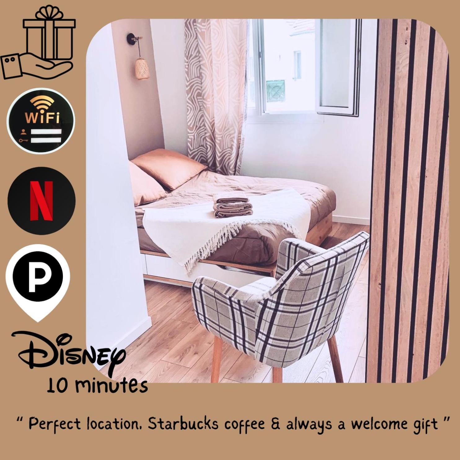 ביוסי-סיינט-ג'ורג' Studio Easy Check-In 8 Mins Disneyland 35 Mins Paris Free Starbucks Coffee Parking Wifi מראה חיצוני תמונה